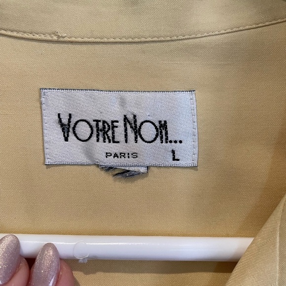 100% SILK Votre Nom button down shirt - Picture 5 of 7